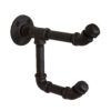 Gancho Perchero de Pared "Akbal" Negro Mate, Estilo Vintage Industrial para Baño, Hecho en México de manera Artesanal con Acero de alta resistencia.