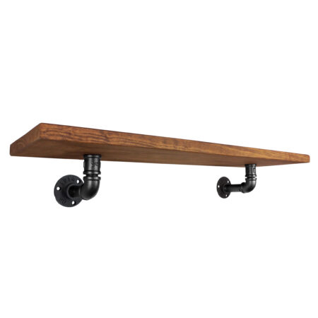 Repisa "Ishtar" Gris Hierro, Estilo Vintage Industrial para Baño, Hecho en México de manera Artesanal con Acero de alta resistencia.