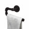 Toallero de Manos "Itzel" Negro Mate, Estilo Vintage Industrial para Baño, Hecho en México de manera Artesanal con Acero de alta resistencia.