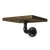 Repisa "Kish" Negro Mate, Estilo Vintage Industrial para Baño, Hecho en México de manera Artesanal con Acero de alta resistencia.