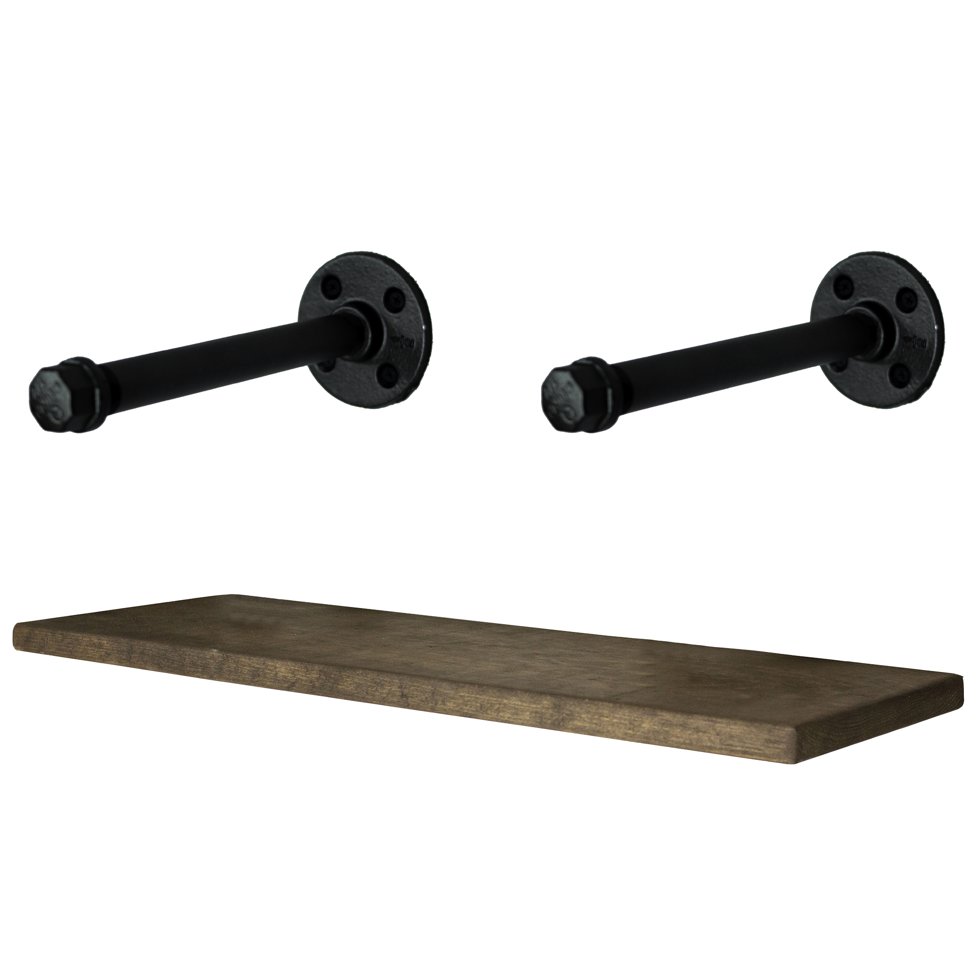 Repisa "Ishtar II" Negro Mate, Estilo Vintage Industrial para Baño, Hecho en México de manera Artesanal con Acero de alta resistencia.
