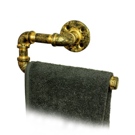 Toallero de Manos "Itzel", Estilo Vintage Industrial para Baño, Hecho en México de manera Artesanal con Acero de alta resistencia.