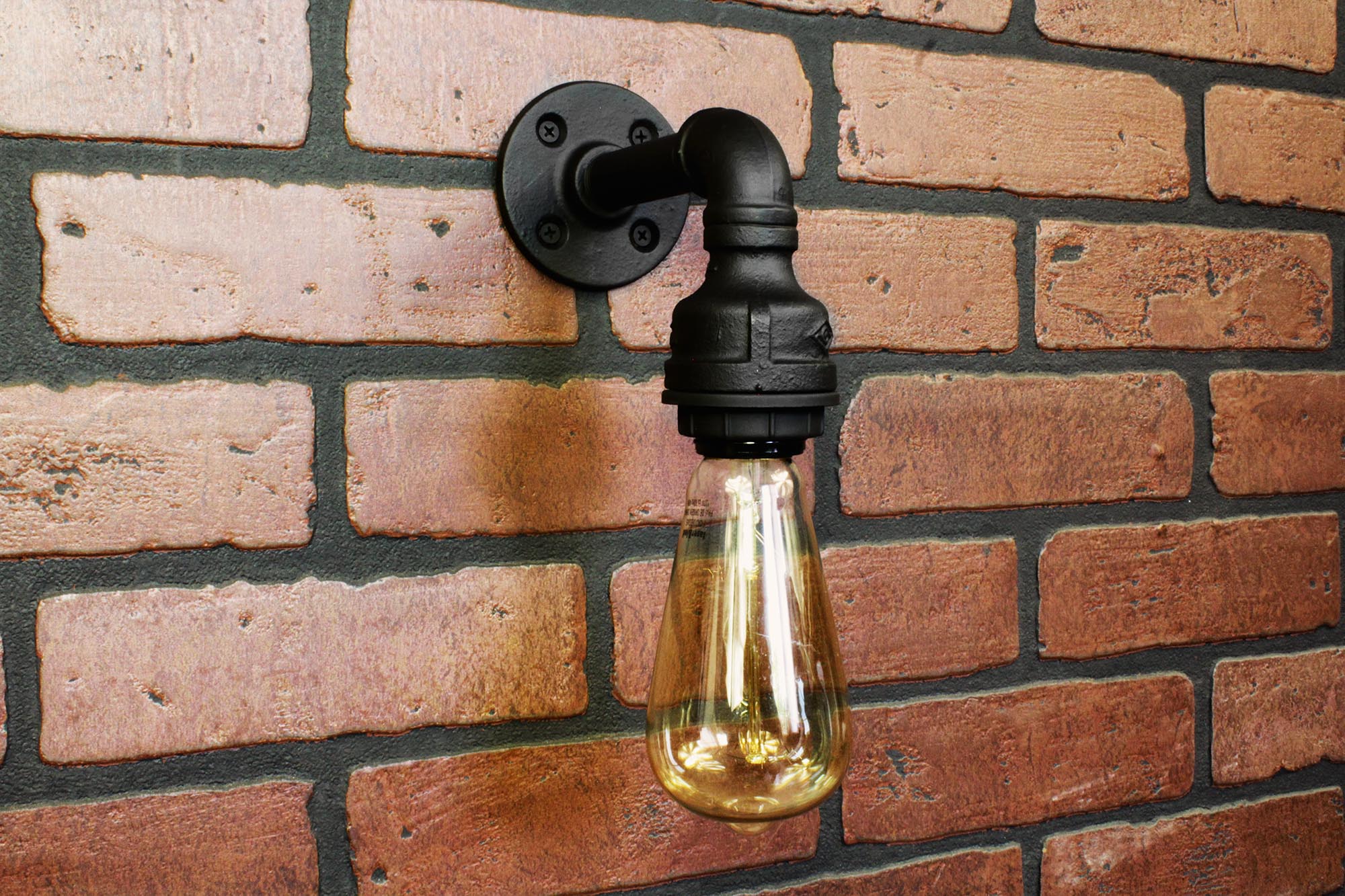 Lámpara Artesanal "Stellan" de Pared, Estilo Vintage Industrial para Baño, Hecho en México de manera Artesanal con Acero de alta resistencia.