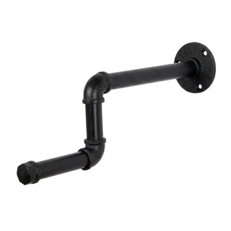 Gancho Perchero de Pared "Zazil" Negro Mate, Estilo Industrial para Baño, Fabricado en Acero de alta resistencia con pintura anti corrosión.